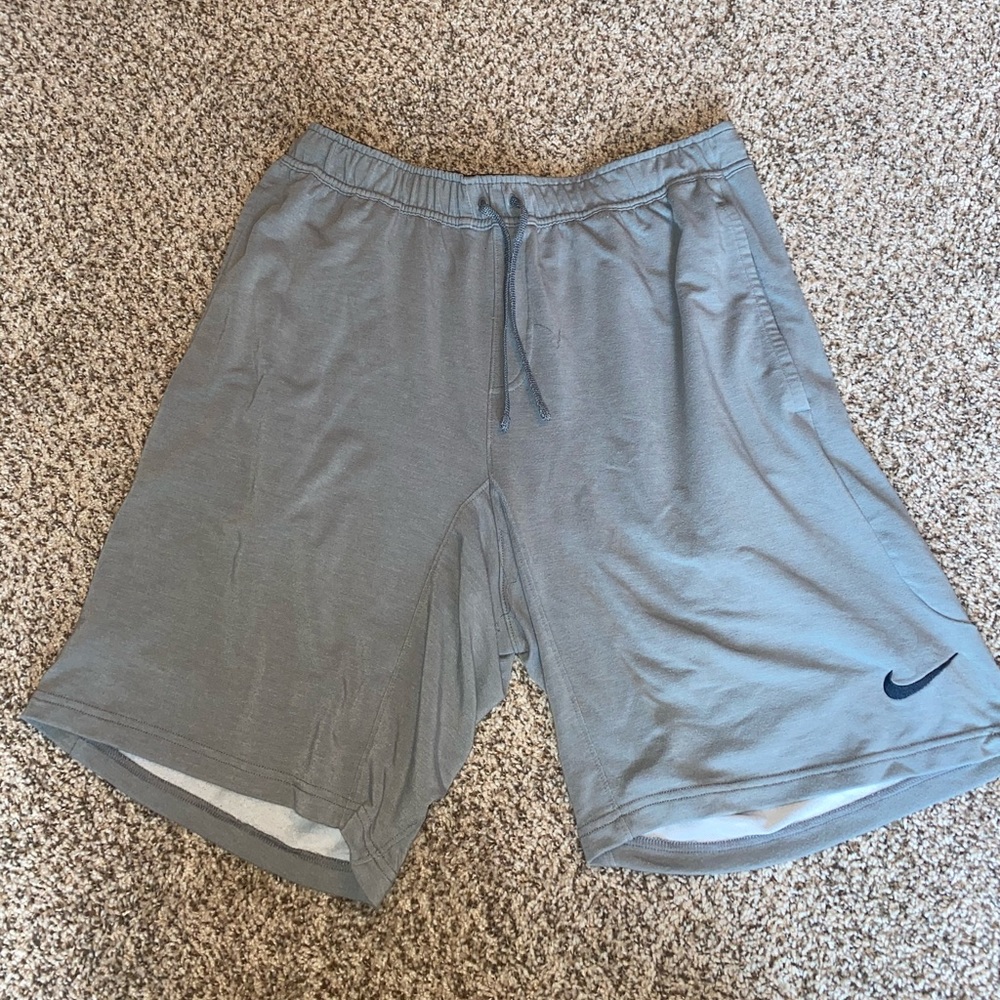 Grey Nike athletic shorts